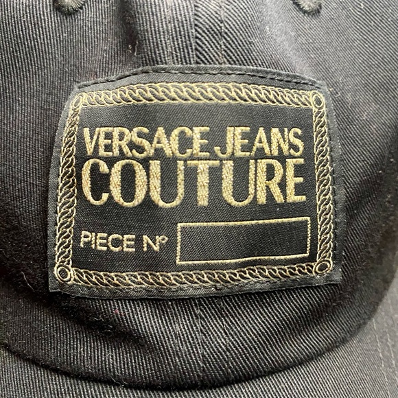 Versace Jeans Collection Black Cap with Gold Logo - Picture 2 of 3
